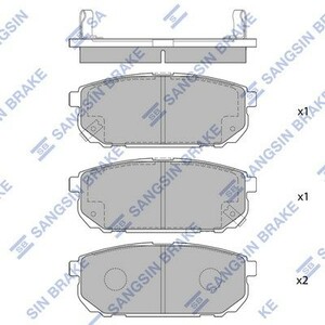 Фото Колодки гальмівні задні HI-Q/Sangsin SP1154