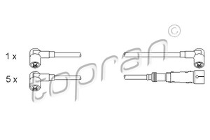 Фото Комплект дротів запалювання Topran 100 688 755