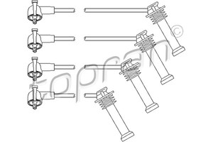 Фото Комплект дротів запалювання Topran 300 703 755