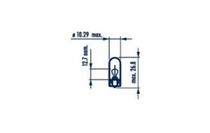 Фото Автолампа W2W 12V 2W W2.1x9.5d Standard (без цоколя) NARVA 170593000