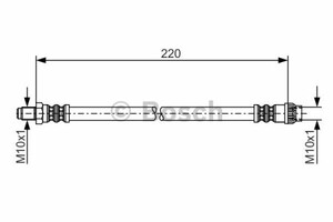 Фото Шланг гальмівний Bosch 1 987 481 376