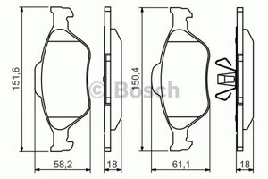 Фото Гальмівні колодки, дискові Bosch 0 986 494 512