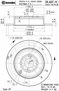 Фото Гальмівні диски Brembo 08.A337.10