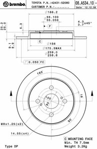 Фото Автозапчастина Brembo 08.A534.10