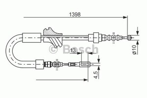 Фото Трос, паркувальна гальмівна система Bosch 1 987 477 200