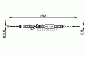 Фото Трос, паркувальна гальмівна система Bosch 1 987 477 249