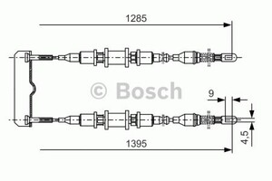 Фото Трос, паркувальна гальмівна система Bosch 1 987 477 253