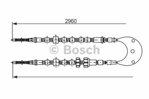 Фото Трос, паркувальна гальмівна система Bosch 1 987 477 366