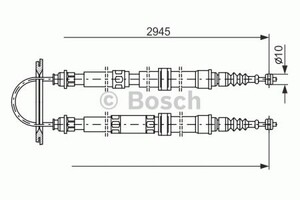 Фото Трос, паркувальна гальмівна система Bosch 1 987 477 390