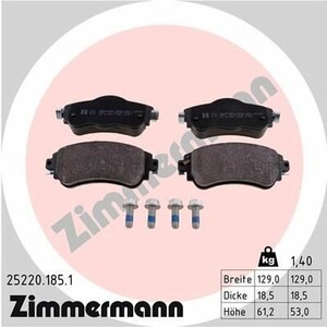 Фото Колодки гальмівні (передні) Citroen C4 09- (TRW) Zimmermann 252201851