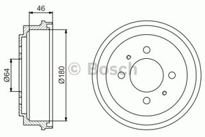 Фото Гальмівний барабан Bosch 0 986 477 186