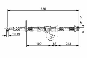 Фото Гальмівний шланг Bosch 1 987 476 735