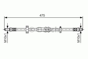 Фото Гальмівний шланг Bosch 1 987 476 750