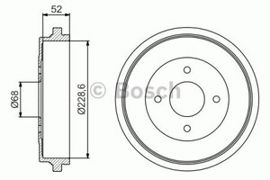 Фото Гальмівний барабан Bosch 0 986 477 158