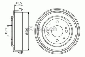 Фото Гальмівний барабан Bosch 0 986 477 166