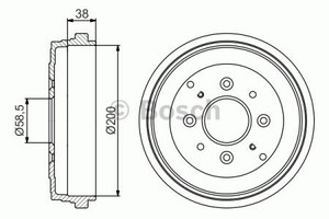 Фото Гальмівний барабан Bosch 0 986 477 174