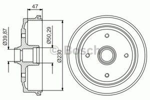 Фото Гальмівний барабан Bosch 0 986 477 176