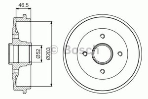 Фото Гальмівний барабан Bosch 0 986 477 184