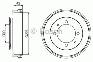 Фото Гальмівний барабан Bosch 0 986 477 202