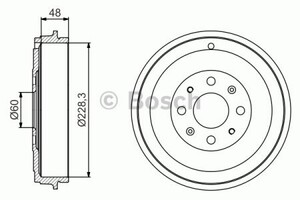 Фото Гальмівний барабан Bosch 0 986 477 208