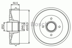 Фото Барабан гальмівний Bosch 0 986 477 211