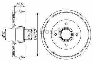 Фото Гальмівний барабан Bosch 0 986 477 214