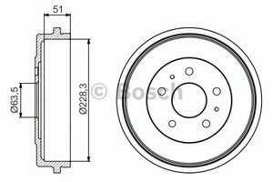 Фото Гальмівний барабан Bosch 0 986 477 219