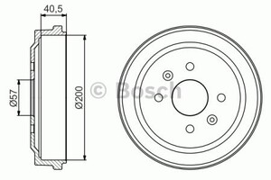 Фото Гальмівний барабан Bosch 0 986 477 225