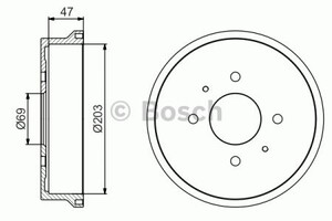 Фото Барабан гальмівний Bosch 0 986 477 235