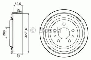 Фото Гальмівний барабан Bosch 0 986 477 248