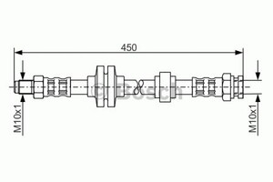 Фото Гальмівний шланг Bosch 1 987 476 880