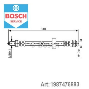 Фото Гальмівний шланг Bosch 1 987 476 883