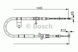 Фото Трос, паркувальна гальмівна система Bosch 1 987 477 612