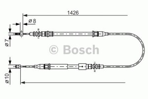 Фото Трос, паркувальна гальмівна система Bosch 1 987 477 670