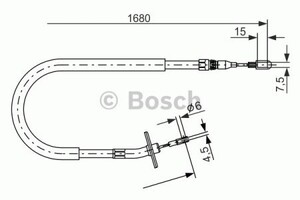 Фото Трос, паркувальна гальмівна система Bosch 1 987 477 702