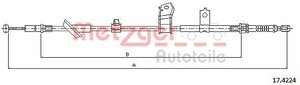 Фото Трос, паркувальна гальмівна система Metzger 17.4224