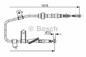 Фото Трос, паркувальна гальмівна система Bosch 1 987 477 736