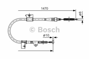 Фото Трос, паркувальна гальмівна система Bosch 1 987 477 757