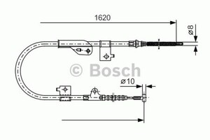 Фото Трос, паркувальна гальмівна система Bosch 1 987 477 758