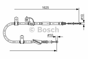 Фото Трос ручника Subaru Forester/Impreza 98-09 (L) Bosch 1 987 482 081