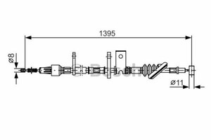 Фото Трос, паркувальна гальмівна система Bosch 1 987 482 089