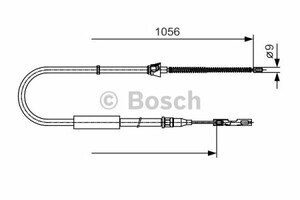 Фото Трос, паркувальна гальмівна система Bosch 1 987 482 125