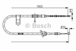 Фото Трос, паркувальна гальмівна система Bosch 1 987 482 165