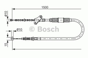 Фото Трос, паркувальна гальмівна система Bosch 1 987 482 170