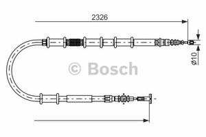 Фото Трос, паркувальна гальмівна система Bosch 1 987 482 185