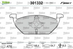 Фото Гальмівні колодки Valeo 301332