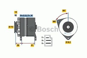 Фото Генератор Bosch 0 986 036 010