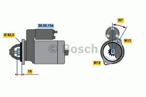 Фото Стартер Bosch 0 986 014 630