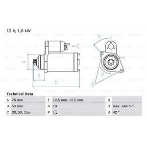 Фото Стартер Bosch 0 986 014 820