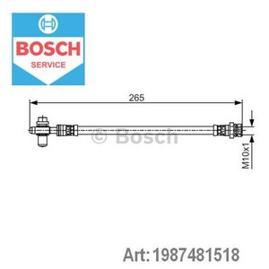 Фото Гальмівний шланг Bosch 1 987 481 518